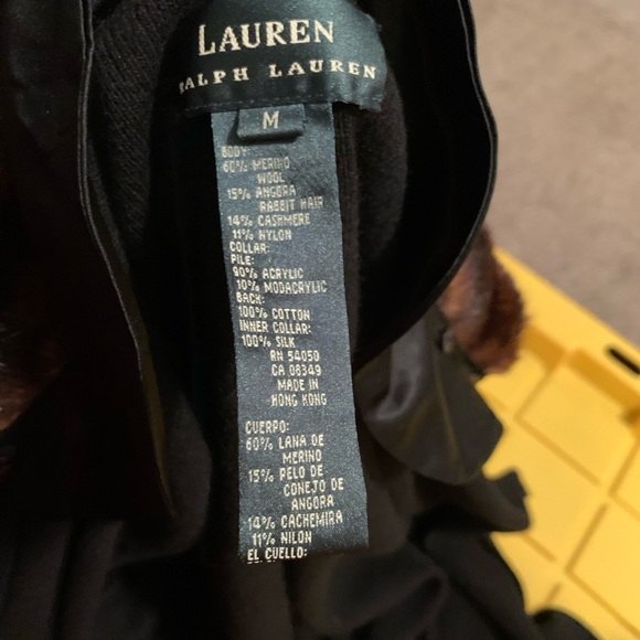 Black Ralph Lauren Rabbit Hair Cardigan - Picture 4 of 6